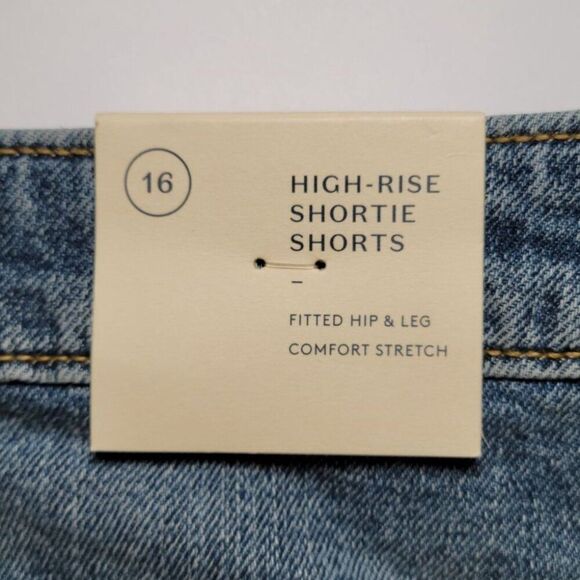 Universal Thread Distressed High-Rise Shortie Shorts Sz 16 - Picture 5 of 9